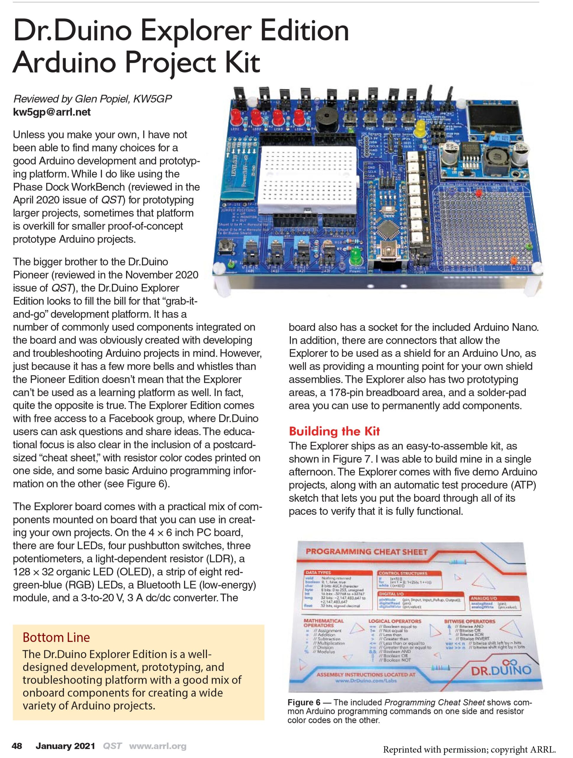 Dr.Duino Explorer examiné dans le magazine QST !  – Dr Duino