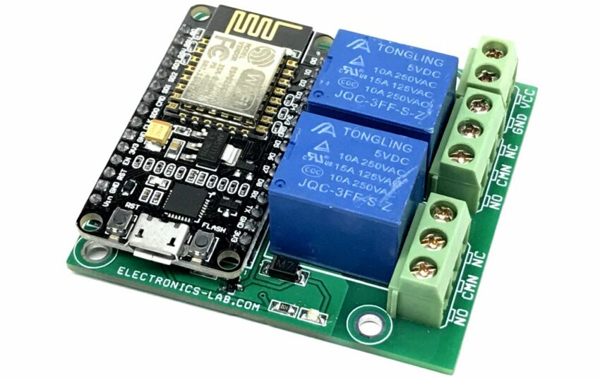 Module de relais Wi-Fi à 2 canaux utilisant ESP8266 NodeMCU